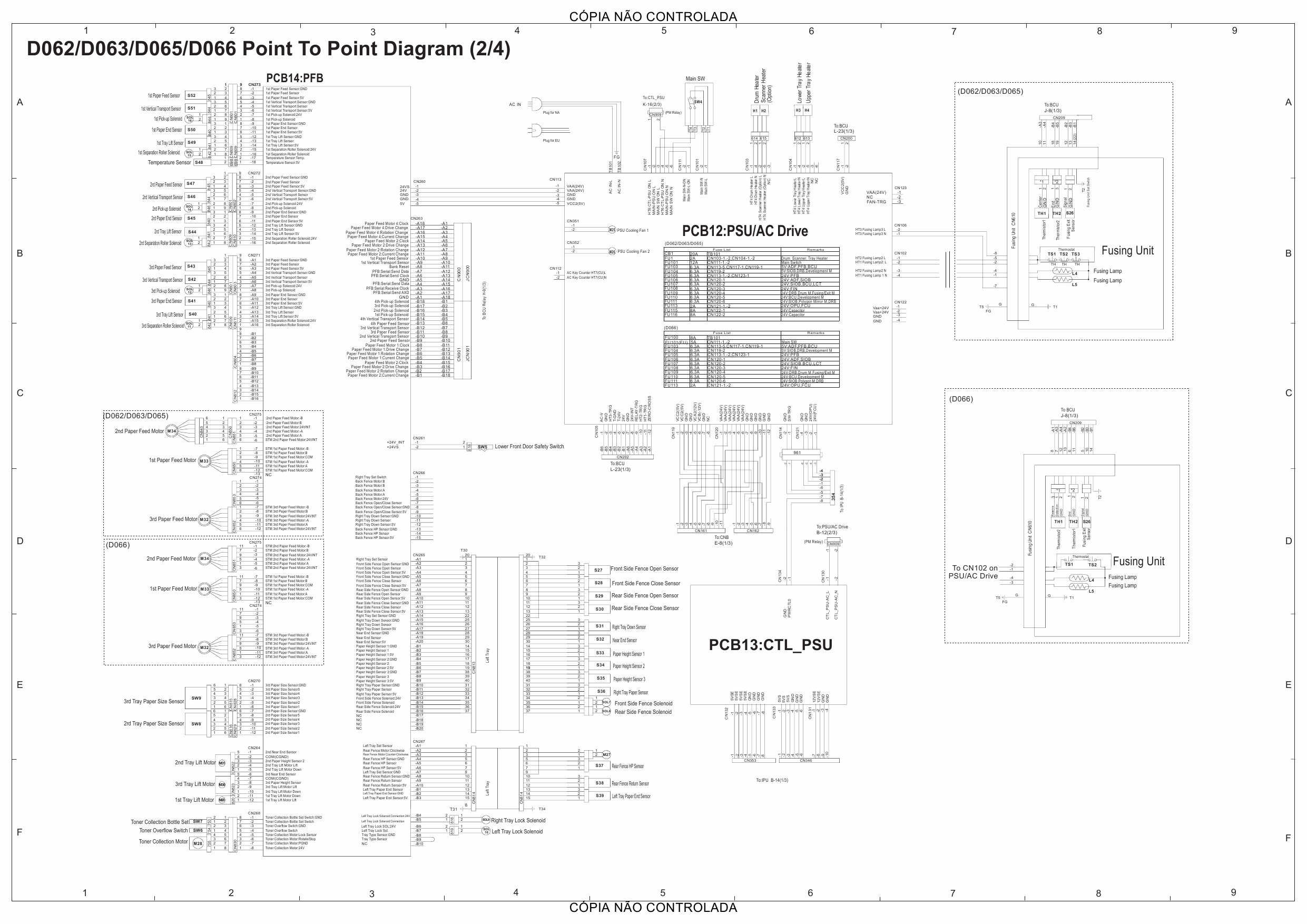 RICOH Aficio MP-6001 7001 8001 9001 D062 D063 D065 D066 Circuit Diagram-2